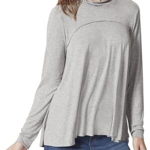 Women's maternity Tessa Back Slit Mock Neck Top